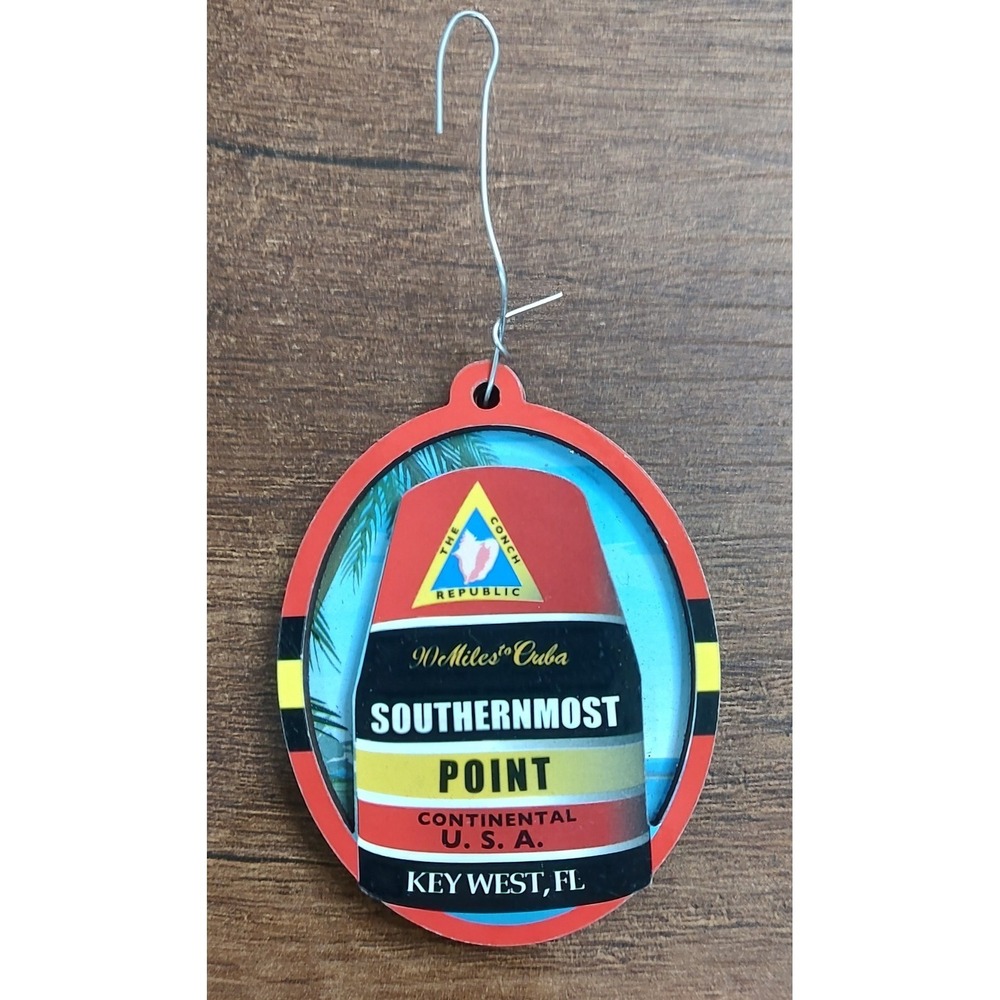 Key West Florida Southernmost Point Zero Mile Bouy Christmas Ornament Souvenir